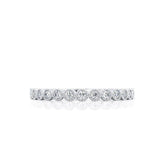 0.14 CT Round Shaped Moissanite Milgrain Style Wedding Band 1